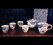 青花瓷國(guó)色天香8頭茶組
