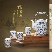 蝶戀花茶壺五件套