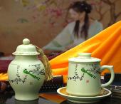 鳥語(yǔ)花香 君子杯+將軍茶葉罐