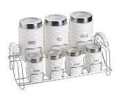 7頭水波紋密封罐配鐵架