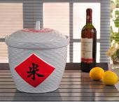 水波紋陶瓷儲物米缸5KG（年年有余）