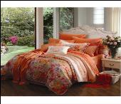 莫奈花園桔色-天絲床品