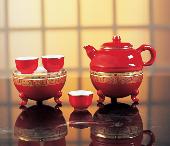 鼎壺(高溫紅釉瓷)