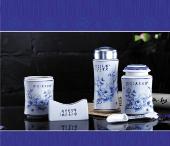 國(guó)色天香（保溫杯茶葉罐五件套）