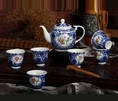 富貴滿園青花茶具