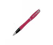 派克都市粉紅白夾寶珠筆