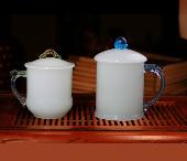 琉璃白玉對(duì)杯