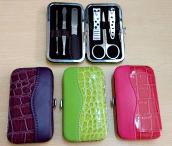 亮光鱷魚紋不銹鋼美容小五金套件