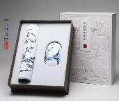 造府元青花喜上眉梢絲綢錦案鼠標2件套