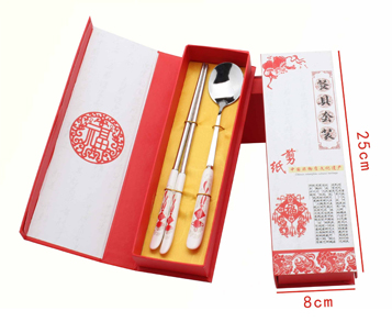 剪紙勺筷2件套